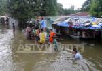 ถ.เชียงราก ข้าง มธ.รังสิต น้ำท่วมสูง-แยกบางพลู บางบัวทองท่วมอีก