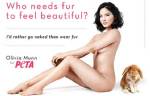 "โอลิเวีย มุนน์" แก้ผ้าต้านเสื้อขนสัตว์กับ PETA