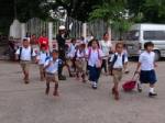 เปิดเทอมวันแรก จ.มหาสารคามการจราจรติดขัด