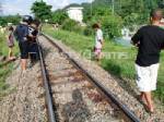 สยอง!! หนุ่มเมาสุราวิ่งให้รถไฟชนดับกลางเมืองทุ่งสง