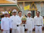 อัญเชิญพระบรมสารีริกธาตุเข้าสู่ศาลาการเปรียญ วัดนาคาราม