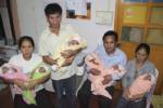 แม่หญิงลาวรวยลูกสาว เดือนนี้มีแฝดสาม 2 รายรวมเป็น 6