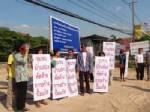 ชาวมหาสารคามม็อบต้านสร้างปั๊มแก๊ส LPG หวั่นกระทบสุขภาพชุมชน-เสี่ยงไฟไหม้