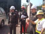 บก.จร.ตรวจโครงการก่อสร้างรถไฟฟ้าสายสีน้ำเงินส่วนต่อขยาย