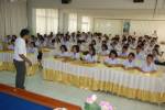 ตำรวจสันติบาลปากน้ำอบรมนักเรียนสร้างจิตสำนึกรักสถาบัน