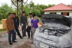 บุกเผารถหัวหน้าสำนักปลัดเทศบาลตำบลหนองสอ เมืองกาฬสินธุ์