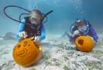 Underwater Pumpkin Carving contest