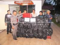 ตร.ละแม ชุมพร รวบแก๊งขนเหล้าหนีภาษีส่งนายทุนกรุงเทพฯ มูลค่ากว่า 5 แสน