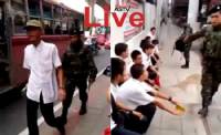 หงอกันเป็นแถว! เด็กช่างเจอทหารกำราบ เหตุพกอาวุธเพียบ (ชมคลิป)