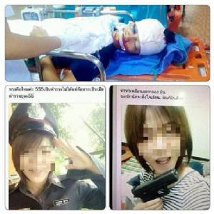 สลด! แฟนสาววัยรุ่นตำรวจจบใหม่ชอบเล่นปืน ชะล่าใจทำลั่นใส่หัวแฟนหนุ่ม