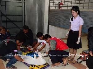 คนงานก่อสร้างตกลิฟต์ 5 ชั้นโรงเรียนดังที่ชุมพรดับอนาถ