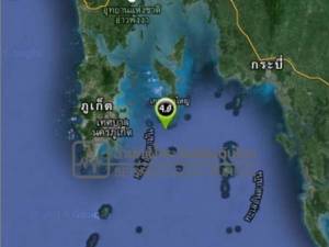 เกิดแผ่นดินไหวในทะเล 4 ริกเตอร์ ศูนย์กลางเกาะยาว จ.พังงา