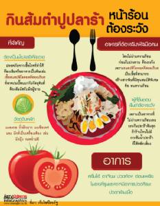 กิน‘ส้มตำปูปลาร้า‘ หน้าร้อนต้องระวัง