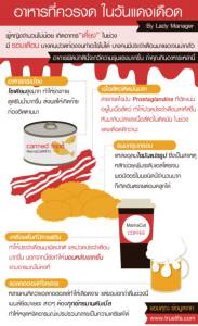 อาหารที่ควรงด ในวันแดงเดือด
