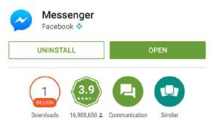 เฟซบุ๊กเทียบชั้นกูเกิล หลังยอดโหลด Messenger ทะลุ 1 พันล้านครั้ง