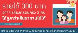 ทีดีอาร์ไอชี้ค่าจ้าง 300 บาท ต่ำกว่าเส้นยากจน ไม่พอเลี้ยงครอบครัว 3 คน ห่วงลูกจ้างภาคเกษตร ได้ไม่ถึง 250 บาท