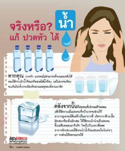 จริงหรือ? น้ำแก้ ปวดหัว ได้