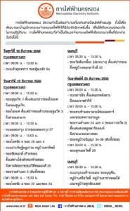 เช็กก่อน! กฟน.ประกาศงดจ่ายไฟชั่วคราวบางพื้นที่ 18-20 ธ.ค.