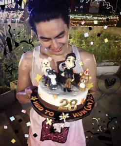 "ไอซ์" นำเค้กเบิร์ดเดย์หวานใจ "ฮั่น"