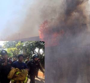 ตำรวจรวบนักดับเพลิงจิ๊กนาฬิกาหรูในที่เกิดเหตุไฟไหม้ตึกสูง 10 ชั้น ซ.นราธิวาส 18 อ้างติดมาขณะดับไฟ