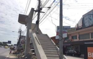 เหลือเชื่อ! สะพานลอยฉาวเมืองนนท์ ระบุส่งงานครบแล้ว