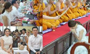 ส่องซุปตาร์ “ชมพู่ อารยา” ควงสามีทำบุญวันเกิดอย่างเรียบง่าย