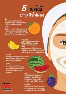 5 ผลไม้ บำรุงผิวให้ผ่อง