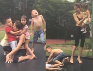 น่ารักอะไรเบอร์นั้น คลิป “พลอย ชิดจันทร์” ฟิตหุ่นกับลูกทั้งสี่