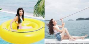 “บี มาติกา” โชว์ความสดใสในวันพักผ่อนที่ทะเลภูเก็ต
