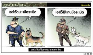 การใช้สัตว์ช่วยงานตำรวจเทศ-ไทย