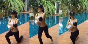 ชมคลิป! “ลีเดีย” สร้างความบันเทิงให้ลูกชาย พร้อมออกกำลังกายไปในตัว