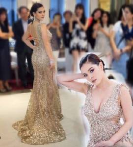 คุณแม่สุดปัง! “ลีเดีย” อวดร่องอกในชุดเดรสซีทรูสุดอลัง