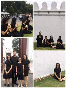 มณีสุดา ศิลาอ่อน ชวนสามีและลูกกราบสักการะพระบรมศพ