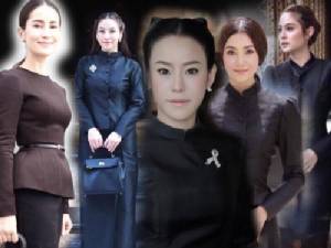 ความงามในความเศร้า! รวมภาพคนบันเทิงแต่งดำร่วมไว้อาลัย “ในหลวง”