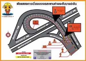 ปรับปรุงมอเตอร์เวย์สาย 9! ทล.แจ้งเบี่ยงจราจร ช่วงสะพานต่างระดับบางปะอิน