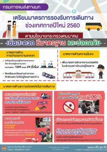 กรมการขนส่งฯ จัดหน่วยเคลื่อนที่จับความเร็วรถโดยสาร เดินทางปลอดภัยปีใหม่ 60