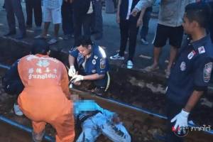 สลด! หนุ่มอุบลฯ จิตหลอน กระโดดขวางรถไฟถูกเหยียบดับคาที่