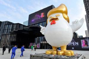 China gives Trump the bird