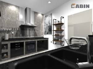 “Cabin Hi-Gross Black” สำหรับการตกแต่งครัวสไตล์ “ลอฟท์”