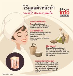 วิธีดูแลผิวหลังทำ “เลเซอร์” ป้องกันการติดเชื้อ