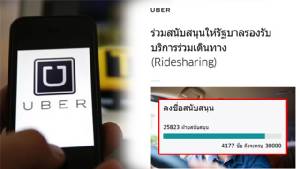 ใกล้จะ 3 หมื่นชื่อ! “อูเบอร์” ล่ารายชื่อร้องรัฐสนับสนุน “บริการร่วมเดินทาง”