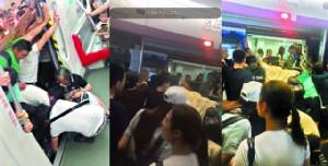 รวมพลังพลเมืองดี! ผู้โดยสารจีนร่วมใจดันรถไฟใต้ดินช่วยคุณยายขาติดซอกรถไฟ (ชมคลิป)