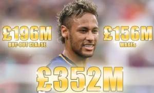 “เนย์มาร์” ฟันค่าเหนื่อย 5 แสนปอนด์ ถ้าร่วมทัพ PSG