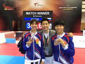 จอมเตะไทยฟอร์มแจ่ม “เทนนิส-จูเนียร์” ซิว 1 ทอง 1 เงิน ศึก เวิลด์ ซีรีส์