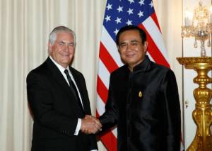 “ทิลเลอร์สัน” มาไทยกดดัน “ประยุทธ์” อยากให้ร่วมมือจัดการเกาหลีเหนือ