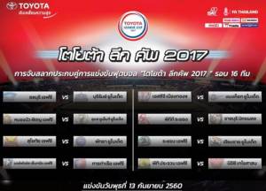 บิ๊กแมตช์ “กิเลน-แข้งเทพ“, “ฉลาม-ปราสาท” ลีกคัพ 16 ทีมสุดท้าย