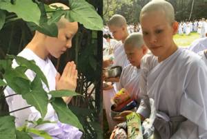 งดงามกับสายธรรม ส่องภาพ “แม่ชีหนิง ปณิตา” กับวันแรกของการบวช