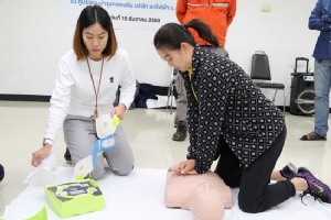 แอร์พอร์ตลิงก์ ฝึกซ้อมการช่วยเหลือชีวิตฉุกเฉิน (CPR)