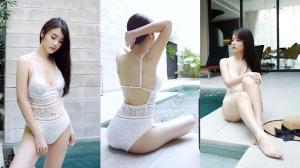 โอโม่มาก "เบสท์ ชนิดาภา" อวดอึ๋มขาวสว่างจ้าไปทั้งสระ