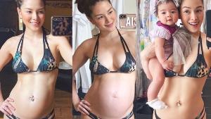 อึ๋มมากแม่ "ลีเดีย" โชว์หน้าท้องสุดฟิตหลังคลอดลูก 4 เดือน แต่โฟกัสที่อื่นล้วนๆ